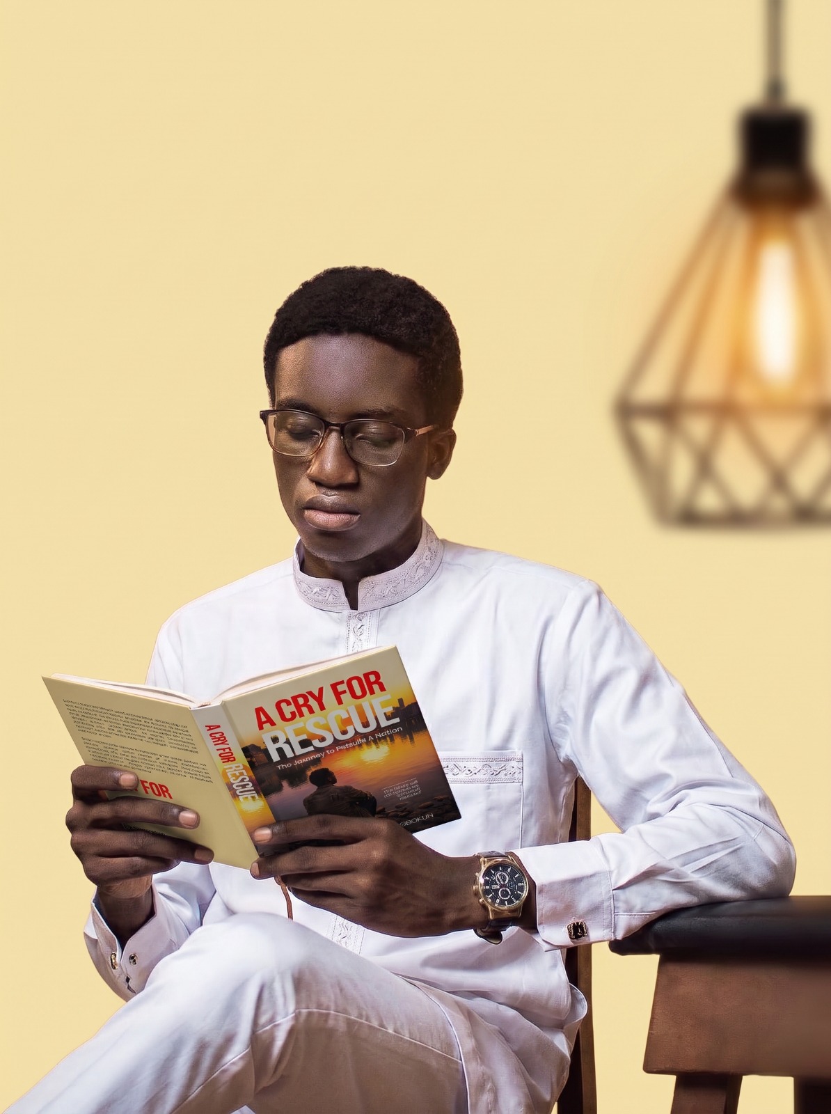 Ademola Joseph Onigbokun reading A Cry For Rescue